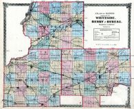 Whiteside, Henry and Bureau Counties Map, Illinois State Atlas 1875